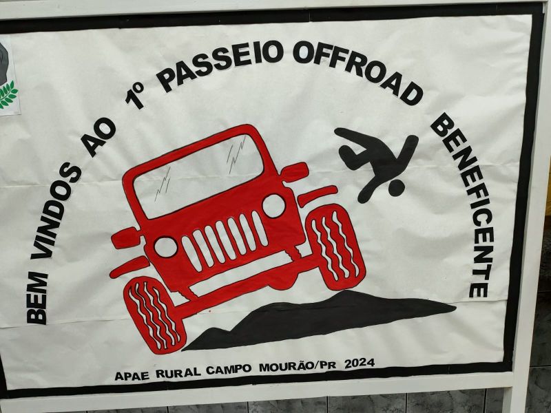 1º Passeio Offroad Beneficente, na APAE Rural de Campo Mourão.